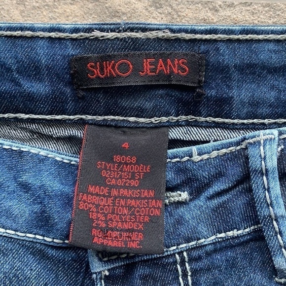 SUKO Jeans Moto Style Skinny Jeans Size 4 - Picture 6 of 11